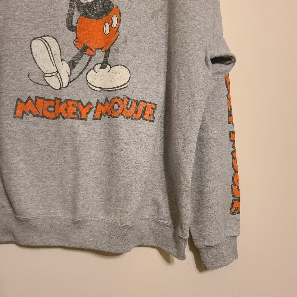 Disney | Women's Gray Mickey Mouse Crewneck Novelty Sweatshirt (Size XL) - Picture 5 of 12
